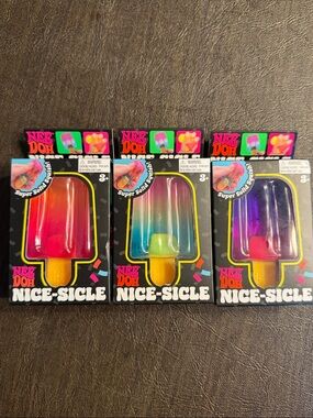 NeeDoh Nice-Sicle Popsicle Stress Toy - 3 pack rare find Multicolor